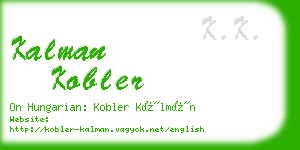 kalman kobler business card